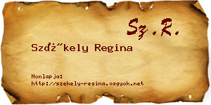 Székely Regina névjegykártya